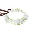 KorViSHOW White Flower Crown Headband - Fairy Floral Headband Handmade Headpiece Renaissance Accessories Maternity Women Wedding Costume Photoshoot Props