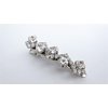 Generic Small silver metal and clear crystal alligator hair claw clip for thin fine hair Set 2 (Size: 1.25)