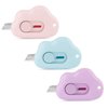 Box Cutters - 3 Pack Retractable Letter Opener, Adorable Cloud Tiny Paper Cutter for Key Chain Pocket Bag Package Envelope Mail Letter Box Paper DIY Projects for Girls and Boys