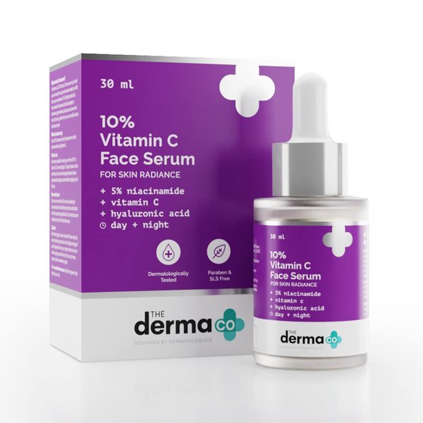 The Derma Co 10% Vitamin C Face Serum with Vitamin C, 5% Niacinamide & Hyaluronic Acid 30ml