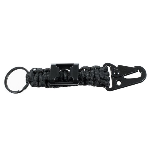 Paracord Planet Handwoven Paracord Keychain with Carabiner and Bottle Opener - 2 Pack (Black)