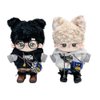niannyyhouse 20cm Plush Doll Clothes Hoodie Jeans T-Shirt Glasses Backpack Soft Stuffed Plush Toy Dress Up Accessories (Black, 20cm)