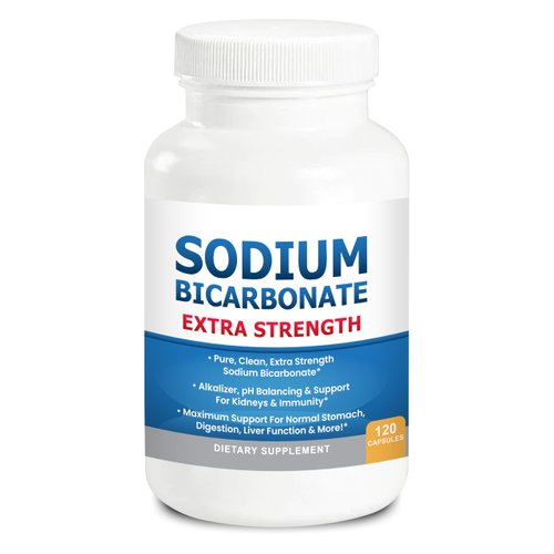 Sodium Bicarbonate Capsules Extra Strength 1300mg Organic Use No Junk. 1 Sodium Bicarbonate Capsule is 1300mg. Pure Sodium Bicarbonate Tablet