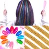 6 Packs 43 Inch Hair Tinsel Extensions with Tools Kit 1200 Strands Tinsel Hair Extensions for Women Girls Heat Resistant Sparkling Shiny Glitter Hair Pieces for Christmas Cosplay Party (43 inch, gold)