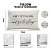 Knibeo Give It to God and Go to Sleep, Decorative Pillows Cover for Bed, Throw Pillows Cover for Bed, 12x20 Inch Pillow Case, Decorative Bed Pillows Cover for Bedroom(12x20, Cream-Coloured)