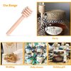 Premium 50-Pack 3 Inch Mini Wooden Honey Dipper Stick, Individually Wrapped,Pefect for Wedding Shower Party Favors Honey Jar spoon or Honey Wands mini