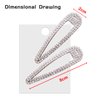 2Pcs Sparkly Rhinestone Snap Hair Clips Diamond Hair Clips Silver Bling Hair Pins Crystal Hair Barrettes Wedding Bridal Hairpins Alligator Hair Clips Hair Accessories for Women Girls