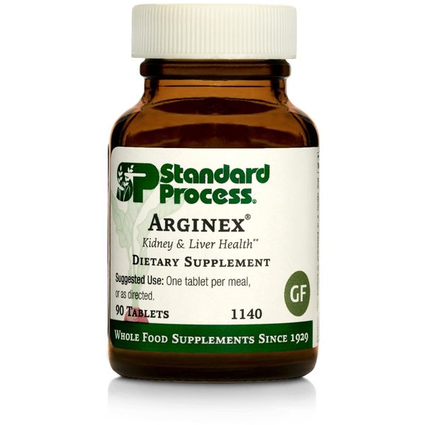 Standard Process Arginex - Whole Food Formula for Body Cleanse Organs - Liver Support and Kidney Health Supplement with Vitamin A, Oat Flour, Buckwheat and Ascorbic Acid - 90 Tablets