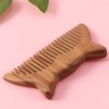 Beaupretty Natural Wooden Wide Tooth Hair Comb Sandalwood Comb Anti-static Wood Comb Cute Cat Ears Comb Hair Brush Pocket Comb