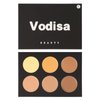 Vodisa 6 Colour Makeup Contour Palette-Creamy Concealer Kit-Professional Blemish Face Conceal Correct Contouring Highlighter Pallet-Base Foundation Beauty Cream Make Up Concealer Palette (01 Light)