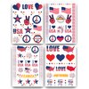 Terra Tattoos Assorted Temporary Tattoos Designs Party Favors Costumes Goody Bags Adults Kids Waterproof Temporary Tattoos (4th of July)