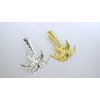 Generic Gold or silver palm tree alligator hair clip for fine thin hair (Primary color: Silver), 1 Count (Pack of 1)