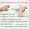 iMeshbean® Depilatory Roll on Wax Heater Roller Warmer Cartridge Strips Honey & Milk Hair Removal Kit for Women Men (2 Wax & 1 Paper)