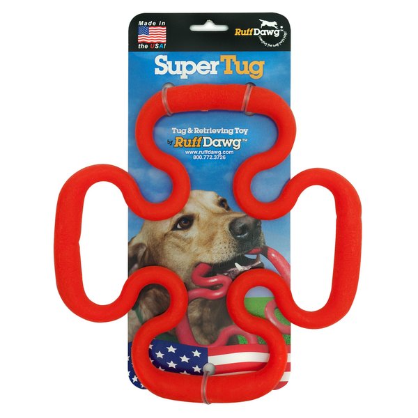 Ruff Dawg Super Tug Rubber Dog Toy Assorted Colors
