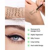 Dark Brown Waterproof Eyeliner Gel Pencil- 2Pcs Smudge Proof Long Lasting 24H Retractable Eyeliner Pen, Matte Cream Eyeliner Waterline, Smoky Makeup Eye Liner Pencils, Built-In Sharpener & Smudger-02