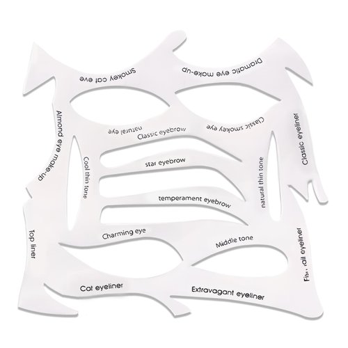 Jaasuee Quick Make-Up Stencils Kit for Eyeliner, Eyebrows, and Eye Shadow - Versatile Shapes for Diverse Makeup Styles