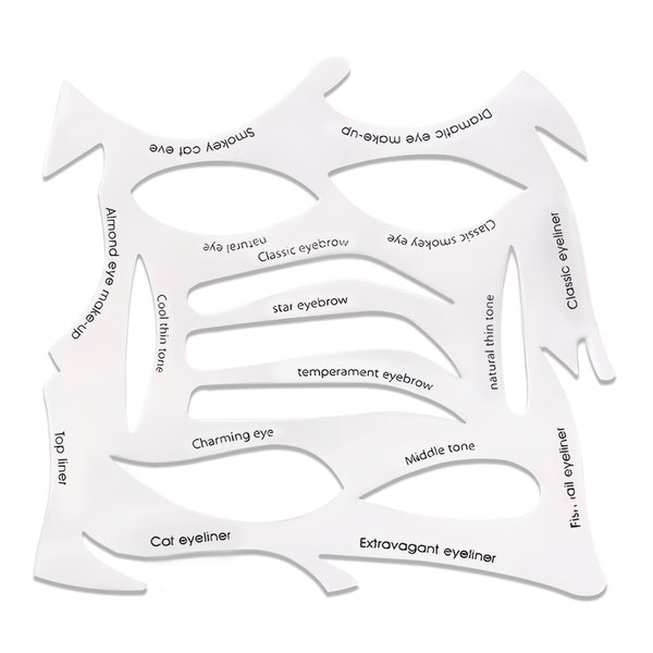 Jaasuee Quick Make-Up Stencils Kit for Eyeliner, Eyebrows, and Eye Shadow - Versatile Shapes for Diverse Makeup Styles