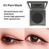 SACE LADY Eyeliner, Pro Cake Eyeliner Powder, Long Lasting Water-Soluble Eyeliner Pressed Powder, Waterproof, Smudge-Proof, Cruelty Free for Makeup Beginner and Pro Makeup Artist 0.12Oz(Black)