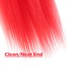 WUDAS Red Braiding Hair 30 Inch Long Pre Stretched Hair Straight Yaki Texture Synthetic Hair Extensions Softness, 2 Packs