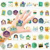HOWAF 96pcs Eid Mubarak Temporary Tattoos, Ramadan Kareem Themed Face Tattoos Stickers for Boys girls with Star Moon Castle Patterns for Eid Party Decorations, Ramadan Mubarak Fake Tattoos