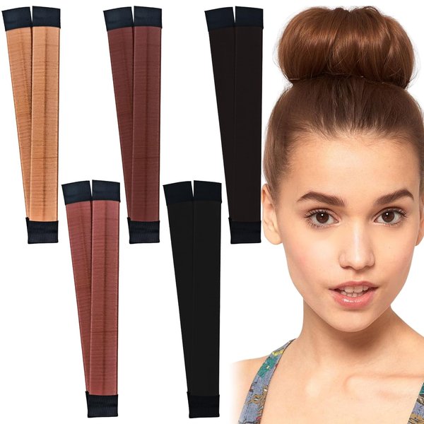 10 PCS Hair Bun Maker, Easy Bun Maker for Long Hair, Donut Bun Maker DIY French Twist Hair Fold Wrap Snap Hair Accessories for Women Girls