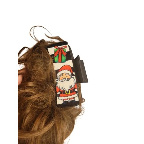 Christmas Santa 4" Hair Clip/Claw