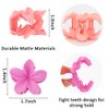 Ahoney 10Pcs Small Flower Hair Clips for Women Girls, 1.7' Flower Clips for Hair Claw Clips for Thin Medium Hair Mini Hair Claws Matte Jaw Clips Cute Hair Accessories for Girls (Pink&Hot pink)