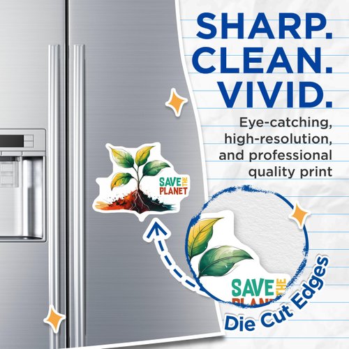 (2 Pack) Save The Planet Magnets - Environmental Awareness - Eco-Friendly - Earth Saving - 5" On Longest Side - for Cars, Fridges, Toolboxes - Made in USA - MAG7686