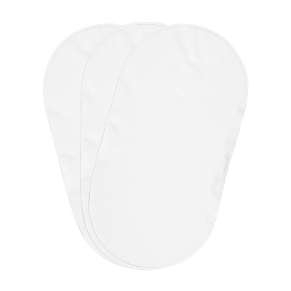 Boppy Changing Pad Liners, Pack of 3, White, Soft Terrycloth with Waterproof Backing Makes Wiggly Diaper Changes Easier and Comfy, For Quicker Cleanup of Changing Pads, Machine Washable and Dryable