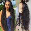 Siyun Show 30 Inch Deep Wave Lace Front Wigs Human Hair 13x4 HD Lace Frontal Wigs Human Hair Pre Plucked Curly Lace Front Wig Human Hair Wig Deep Wave Curly Wigs Brazilian Hair 150% Density