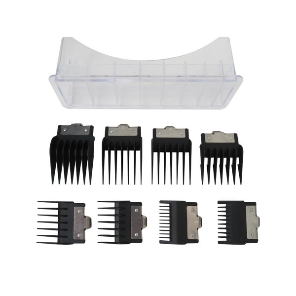 INGQI 8 Pack Clipper Guards for BaBylissPRO Barberology FX870, FX890, FX825, and FX673 Clippers, Replacement Guards with Metal Clip - From 1/16-3/4 inch Snap on Comb Set