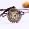 Day Day Up Orgonite Necklace Metatron Cube Resin Energy Pendant 26.38" Adjustable Energy Necklace