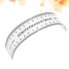Healifty Eyebrow Embroidery Ruler Plastic Curved Makeup Brow Ruler Tattoo Measure Tools for Lady