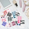 YECIRALA 20 Sheets 440 Pcs Self Adhesive Toe Nail Polish Stickers Full Nail Wraps for Women Girls Glitter Gradient Toenails Stickers Gel Nail Strips Nail Polish Stickers for Toes Nails Stick On Nails