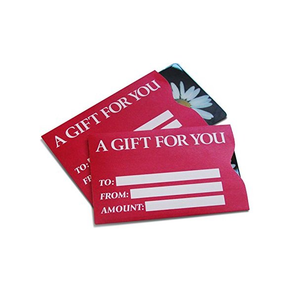 Gift Card Sleeve - Red Basic (100 Pack)