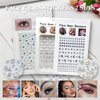 Hulyfw 4 Sheets Face Gems Stickers,Self-Adhesive Face Jewels Diamonds Rhinestones for Makeup Stickers,Face Eyes Nail Pearls Star Rhinestones Temporary Decoration Tattoos Stickers for Women and Girls