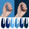 Vishine Soak Off UV LED Gel Nail Polish Set Blue Glitter Colors, 8ml each Nail Gel Manicure Kit
