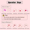 BAOYAALIN Hot Pink Press on Nails Medium Almond Shaped Fake Nails with Glitter Design Full Cover False Acrylic Glue Stick on Nail for Women Girls 24Pcs