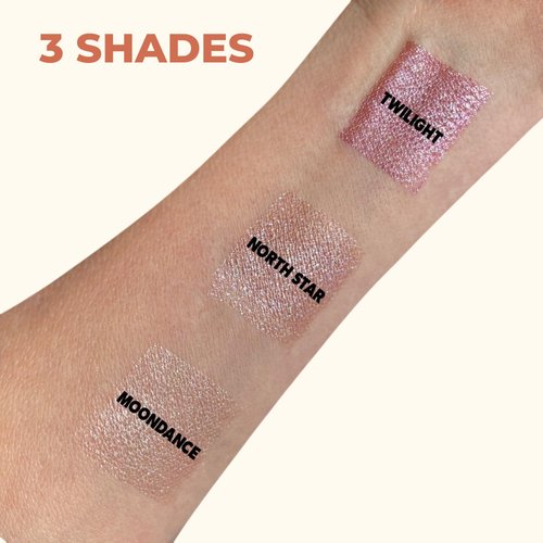 Beauty For Real Level Up Multi-Dimensional Liquid Eyeshadow, Moondance - Pearlized, Glistening Beige - Creaseless, Long-Wear Formula - Cruelty Free & Paraben Free - 0.135 fl oz