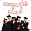 KatchOn, Rose Gold Congratulations Balloons - 16 Inch | Script Congrats Grad Balloons for Graduation Decorations Class of 2024 | 2024 Graduation Balloons, Graduation Balloons Class of 2024 Decorations