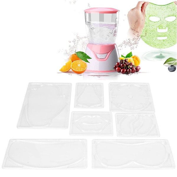 7 Types Facial Mask Mold, Mask Making Plate Reusable Face Mask Patch Molds DIY Facial Mask Machine Maker Accessories for Beauty Salon(Without Mask Machine)
