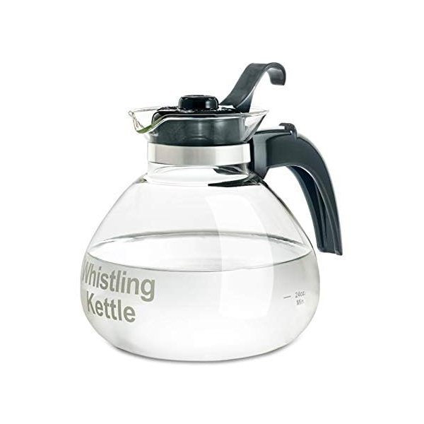 Medelco 12-Cup Glass Stovetop Whistling Kettle (1)