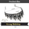 BAHABY Birthday Crown for Women It's My Birthday Sash & Rhinestone Tiara Set Princess Birthday Sash and Tiara for Women Birthday Decorations- Black