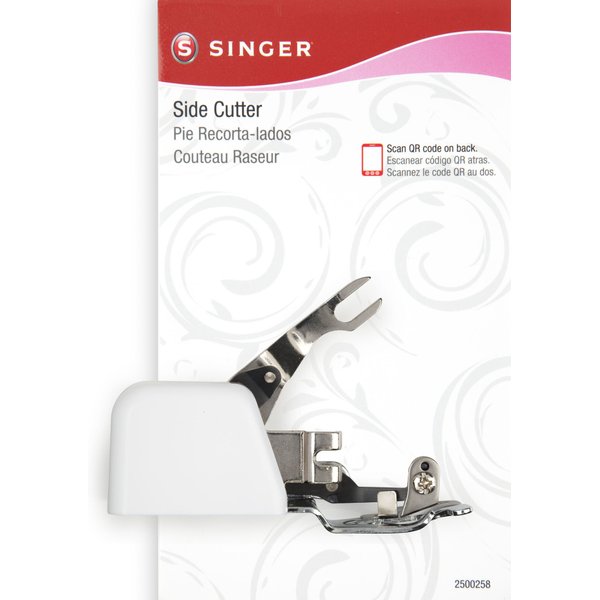 SINGER | Side Cutter Attachment Presser Foot, Simutaneously Trims & Hems Edges, Zig-Zag or Overstitch - Sewing Made Easy