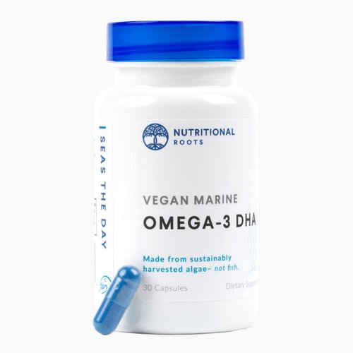 Omega 3 Algae DHA Vegan - Omega 3 DHA Supplement, Plant-Based Omega-3 Blend of Organic Algae, Organic Chia, and Organic Flax Seed Third Party Tested, Doctor's Choice,1 Month Supply, 30 Capsules