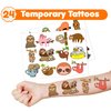 48 PCS Sloth Party Favors 24PCS Tattoos Stickers 24PCS Slap Bracelets Wristbands Perfect for Sloth Themed Birthday Baby Showers or Classroom Rewards Ideal Decor and Gifts for Girls and Boys