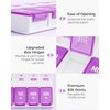 AMOOS Weekly Pill Organizer 2 Times a Day, Stylish Pill Box 7 Day AM PM with Large Compartments, Pill Case Easy to Use, BPA-Free Pill Container for Vitamins, Fish Oils, Supplements, Medicines, Purple