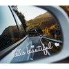 3x Hello Beautiful Rearview Mirror Decal,Vinyl Car Decals For Women,Vanity Mirror Stickers,Girl Car Decal Gifts,Car Window Decal,Car Mirror Sticker,Car Window Decal, Self Affirmations Decal