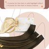 Sunny Hair Extensions Tape in Human Hair Extensions Dark Brown 18 Inch Hair Tape ins Extensions Dark Brown Ombre Medium Brown Balayage Tape in Real Human Hair Extensions Brown for Women 20pcs 50g