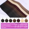 Tape in Hair Extensions Human Hair 20 Inch Jet Black Tape in Hair Extensions 50g Seamless Skin Weft Pu Tape in Hair Extensions 20 pieces Real Human Hair Tape in Extensions for Black Women